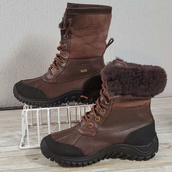 Ugg Adirondack Boots II Obsidian Leather 5446 Size 6 Vibram Soles Event Waterprf - Picture 3 of 12